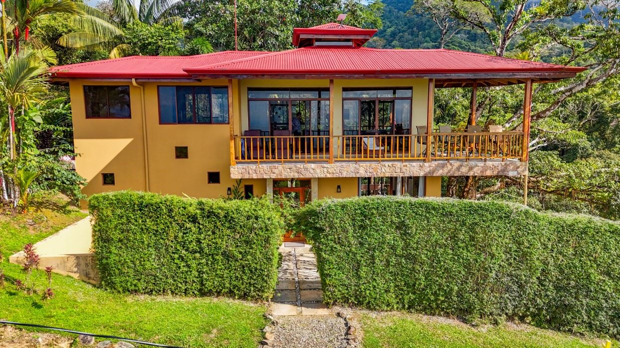 RE/MAX real estate, Costa Rica, Tres Rios, Ocean, jungle, mountain & mangrove views from a 2-home jungle property with lush rainforests, a mountain river, swim holes and a waterfall!